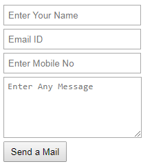 html form for send a mail